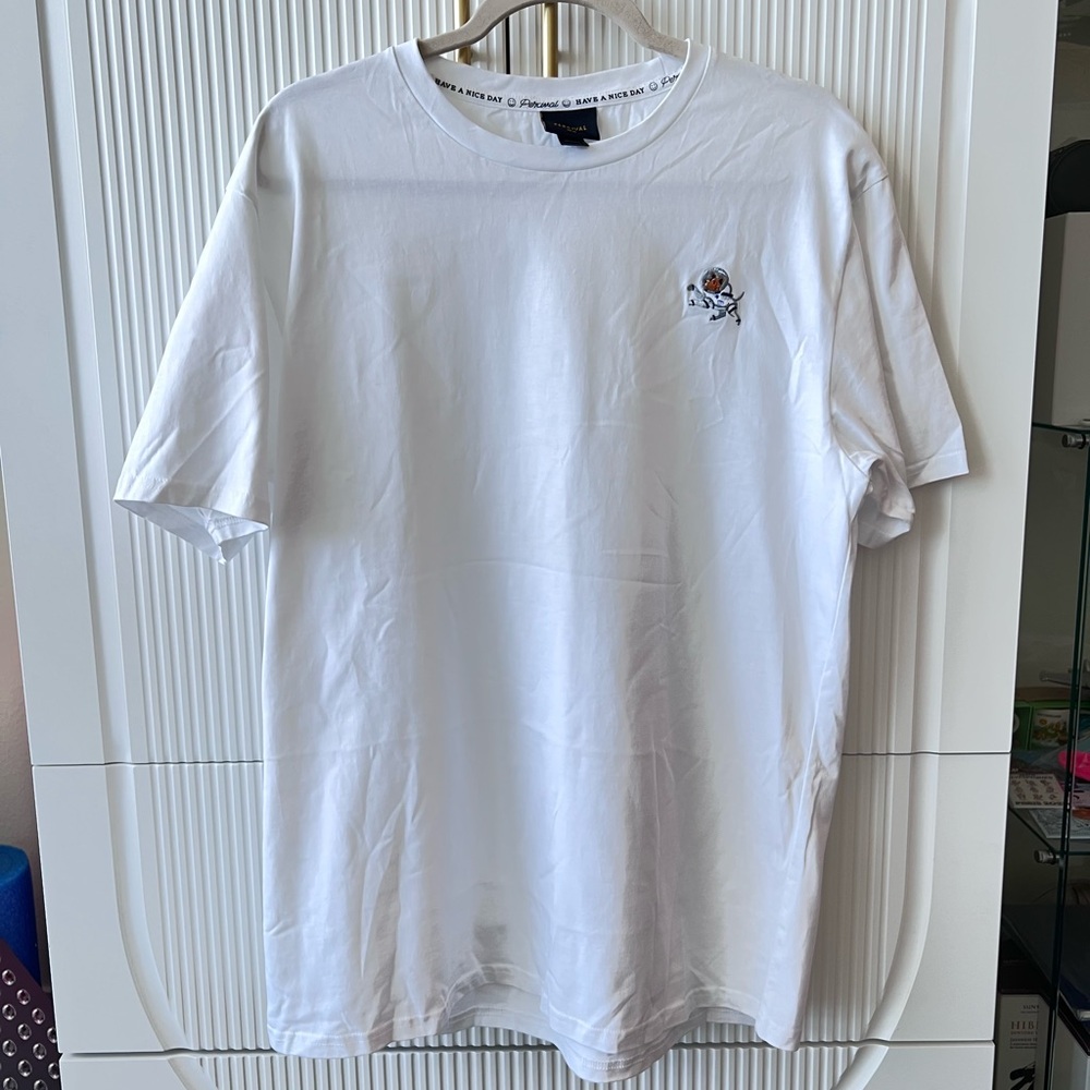 Percival 100% Cotton Embroidered Dog Astronaut T-Shirt Men’s Size L